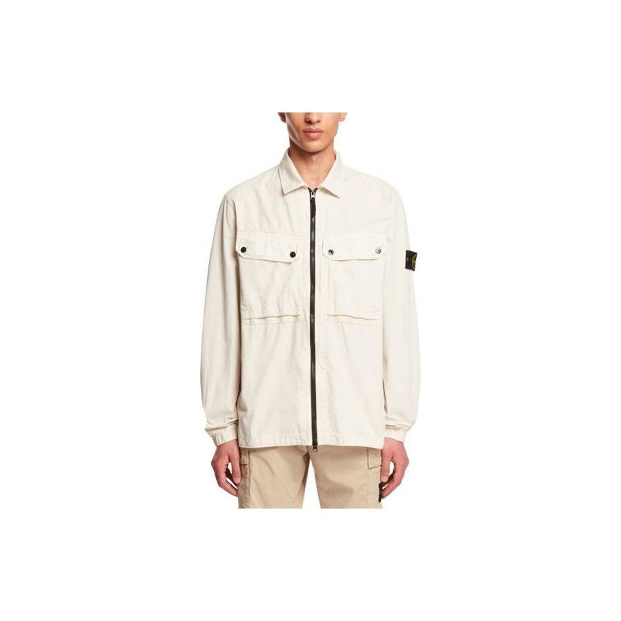 

STONE ISLAND FW23 Куртка с двойными накладными карманами, мужская куртка, молочно-белый 7915102WN-V0197 XL