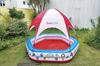 JILONG Circus Tent Pool, 223 X 208 X 38cm (inflated Size), with Large Air Valve and Drain Plug, JL-685009, WhiteBlueRed