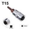 Hochleistungs-Torx-Schraubendreher-Bit-Set, 1/4 Zoll Antrieb, T15, T20, T25, T30, T40