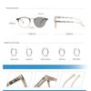 Characteristic Stripes Photochromic Presbyopia Glasses Exquisite Comfortable Unisex Glasses Ultra Light Eye Protection 0 To +4.0