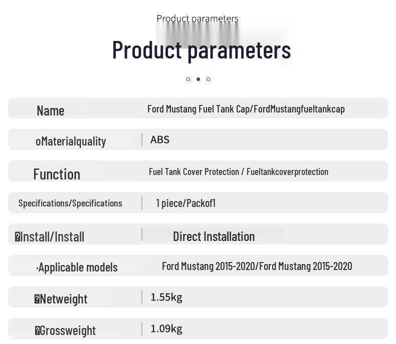 Carbon Fiber Fuel Tank Cap for Ford Mustang (2015-2020)