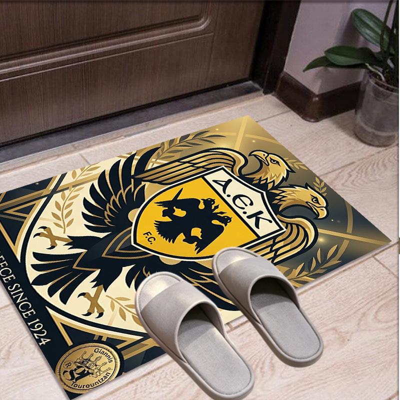 AEK Athens FC Pattern Rug, Indoor/Outdoor Mat, for Picnic, Gameroom, Bedroom, Office, Living Room, Home Decor Carpet, Birthday Gift
