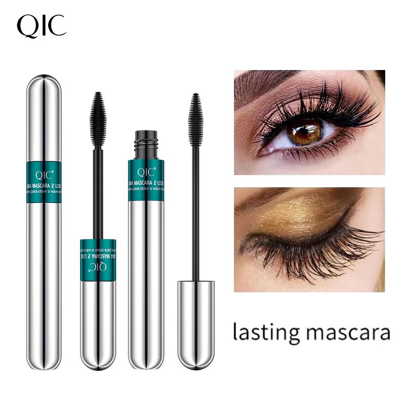 QIC Qi Ni Cai 4D Wasserdichte Mascara: Verlängernder, Schwunggebender, Natürlich Verdichtender 2-in-1 Mascara