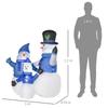 Inflatable Snowmen 120cm Outdoor Waterproof Christmas Decoration