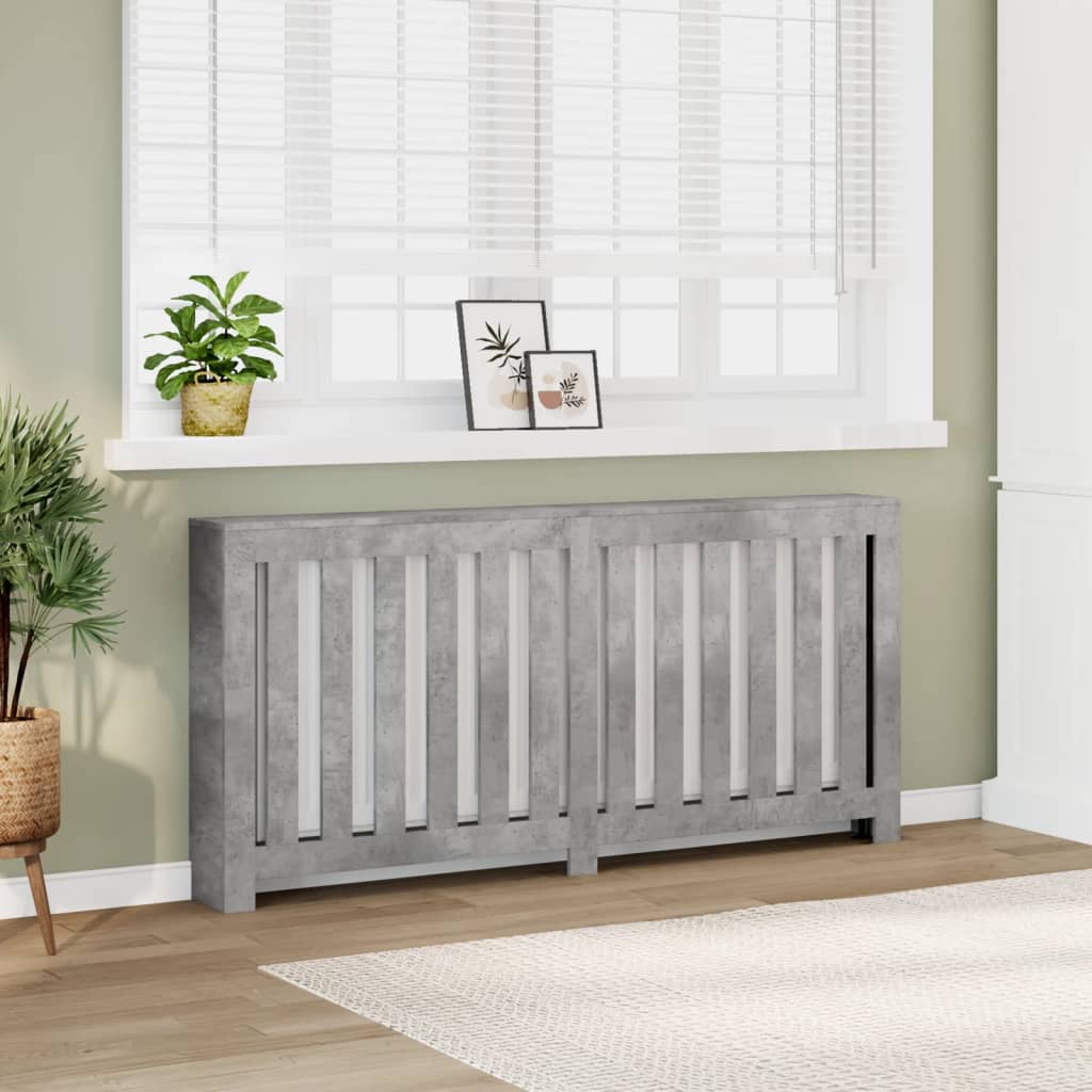 Vidaxl Radiator Cover, Concrete Grey, 175X20X82 Cm