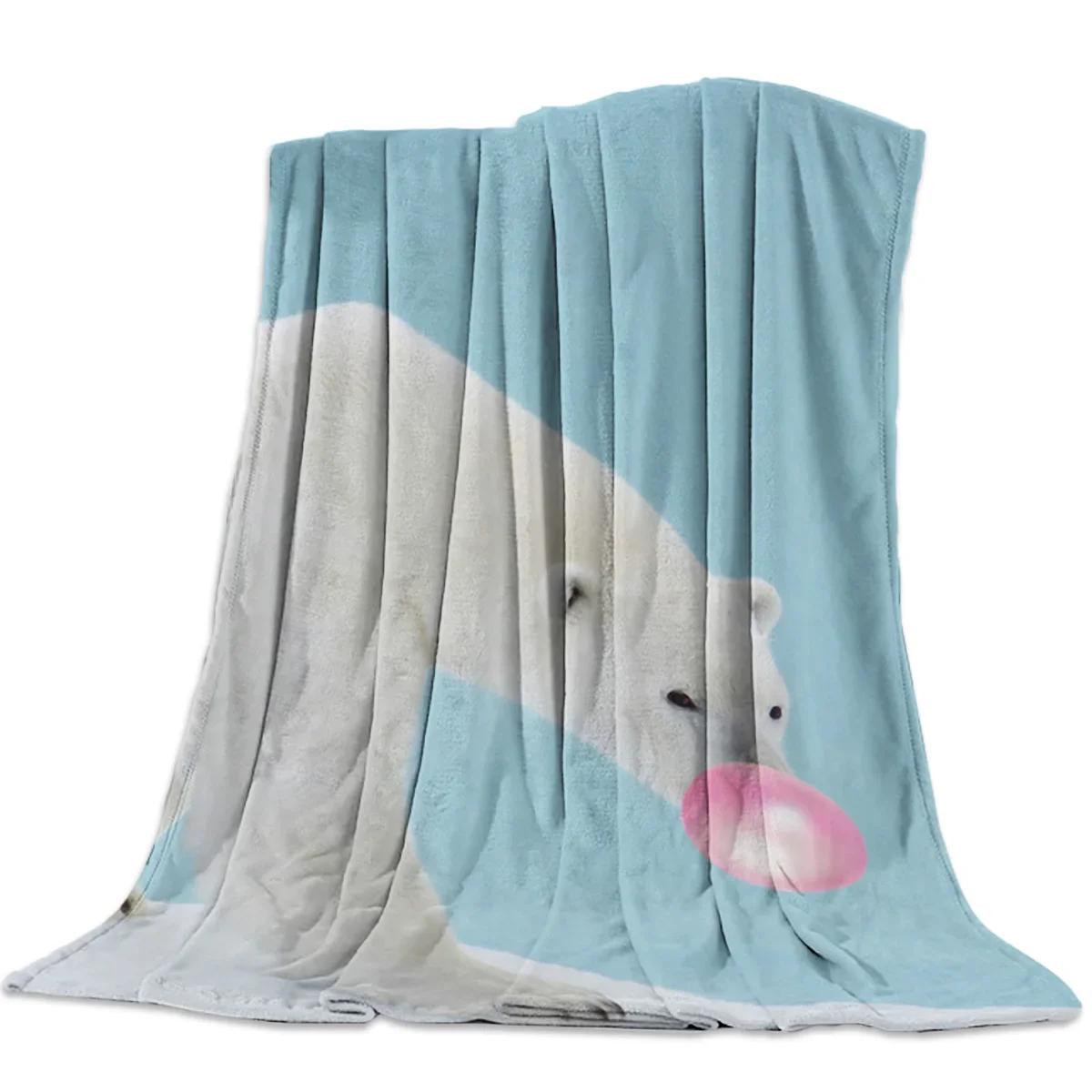 

Brown Bear Flannel Fleece Bed Blanket Bedspread Coverlet Bed Cover Soft Lightweight Warm Cozy Throw Blanket Queen King Twin Size 75x90cm