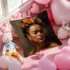 F-Fridas Painting Art Pillow Case Anti-Dustmite Pillowcase Invisible Zipper Silky Short Plush Sofa Cushion Cover