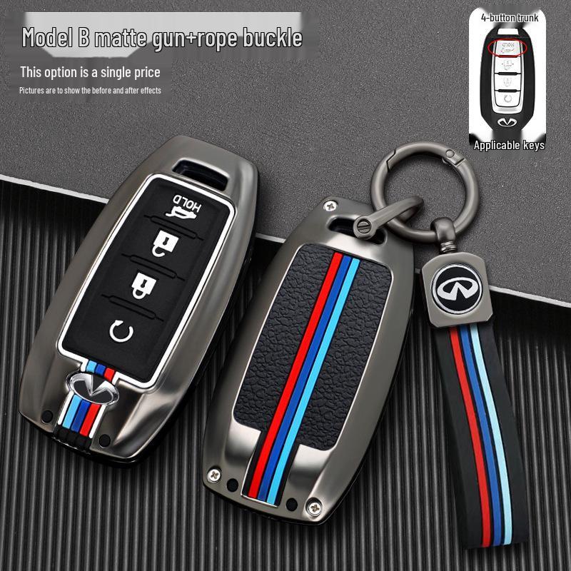 Compatible Infiniti QX50, QX60, Q50L Key Case Set - Full Protective Key Shell Cover with Buckle