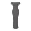 2026 Summer Sexy One-Shoulder Bodycon Dress: Hip-Hugging, Waist-Cinched, Solid Color Long Dress for Women