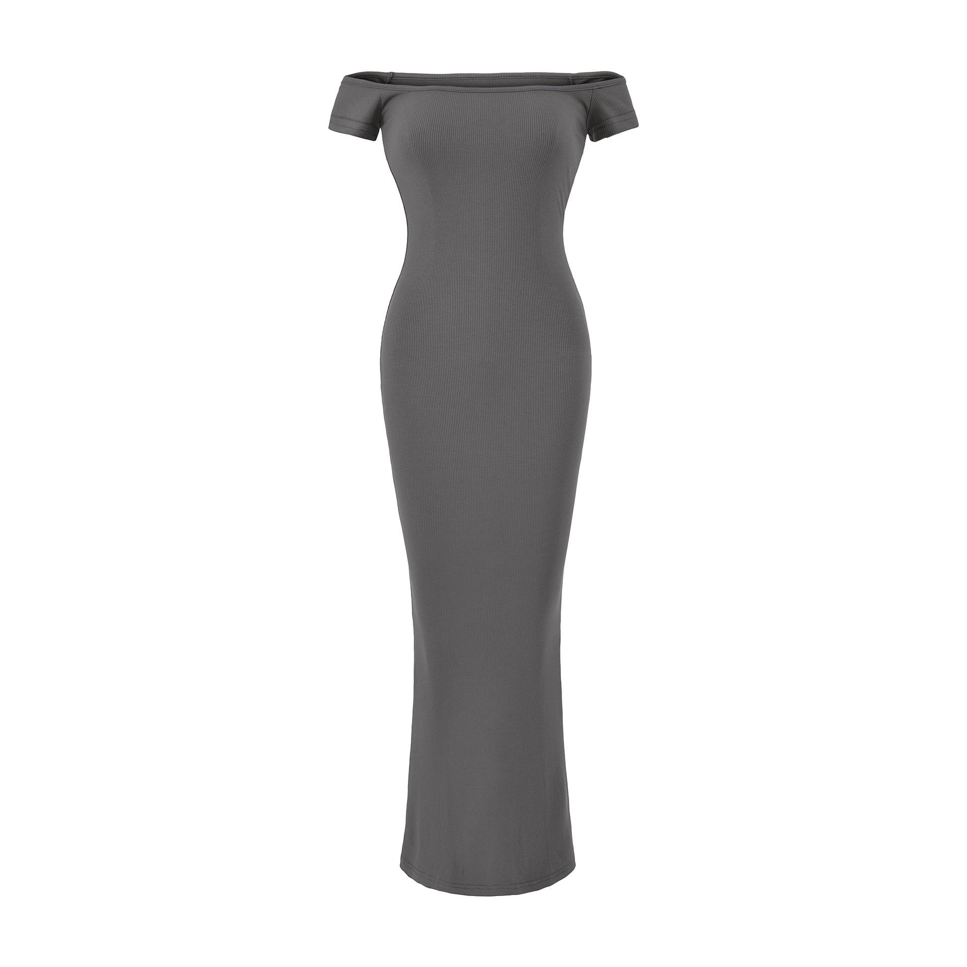 

2026 Summer Sexy One-Shoulder Bodycon Dress: Hip-Hugging, Waist-Cinched, Solid Color Long Dress for Women Medium