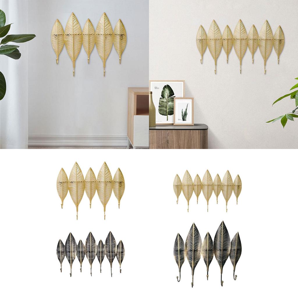 Decorative Leaves Iron Hanger Keys Holder Home Improvement Wall Decoration Coat Hook for