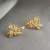 Minimalist 925 Silver Flower Zirconia Stud Earrings - Versatile Light Luxury Earrings for Women