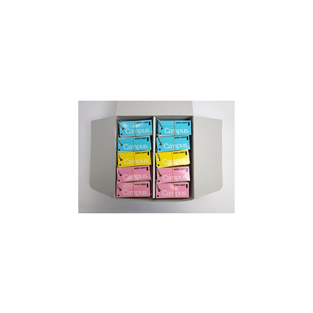 KOKUYO Vocabulary Notebooks and Flashcards, Medium Size, Assorted Set: 12 blue, 12 pink, and 6