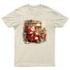 Santa Reading Book Christmas TShirt Unisex Gift Retro Seasonal Funny Xmas