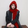 Fair Island Jacquard Hat Scarf Integrated Warm Knitted Hat Women's Winter Ear Protector Balaclava Wool Hat
