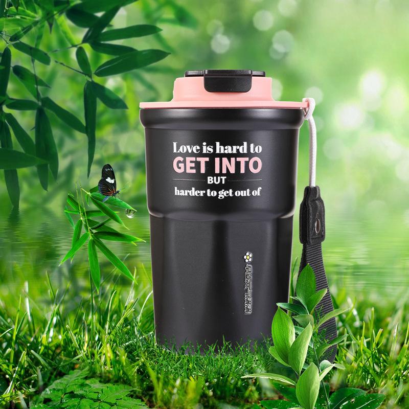 

Stainless Reusable Cup Coffee Mug Drinkware Espresso Cups Thermos Bottle Coffeeware Teaware Thermal Coffee Cup to Carry Tea Good 400ML