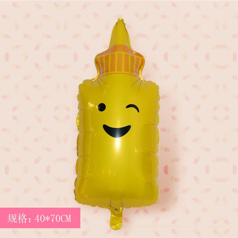 Bbq Pig Balloon Summer Outdoor Bbq Party Balloon Beer Vegetable Theme Aluminum Film Balloon Set Sauce Bottle