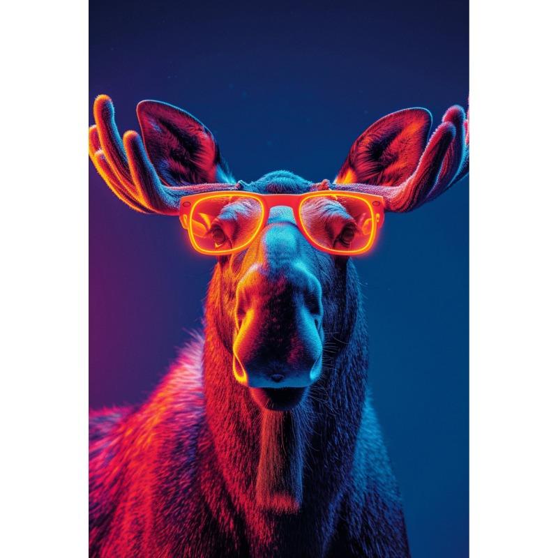 Jaguar Bunny Bear Giraffe Zebra Modern Fashionable Animals Poster Canvas Painting Colorful Wall Art Picture Office Home Decor