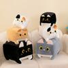 Square Cat Throw Pillow Cushion Cute Cat Doll Floor Seat Pier Tatami Butt Cushion Throwing Doll