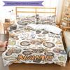 3pcs Custom Name Cute Cars Bedding Set Duvet Cover Closure Includes 1 Duvet Cover & 2 Pillowcases, Soft and Comfortable for All Seasons.