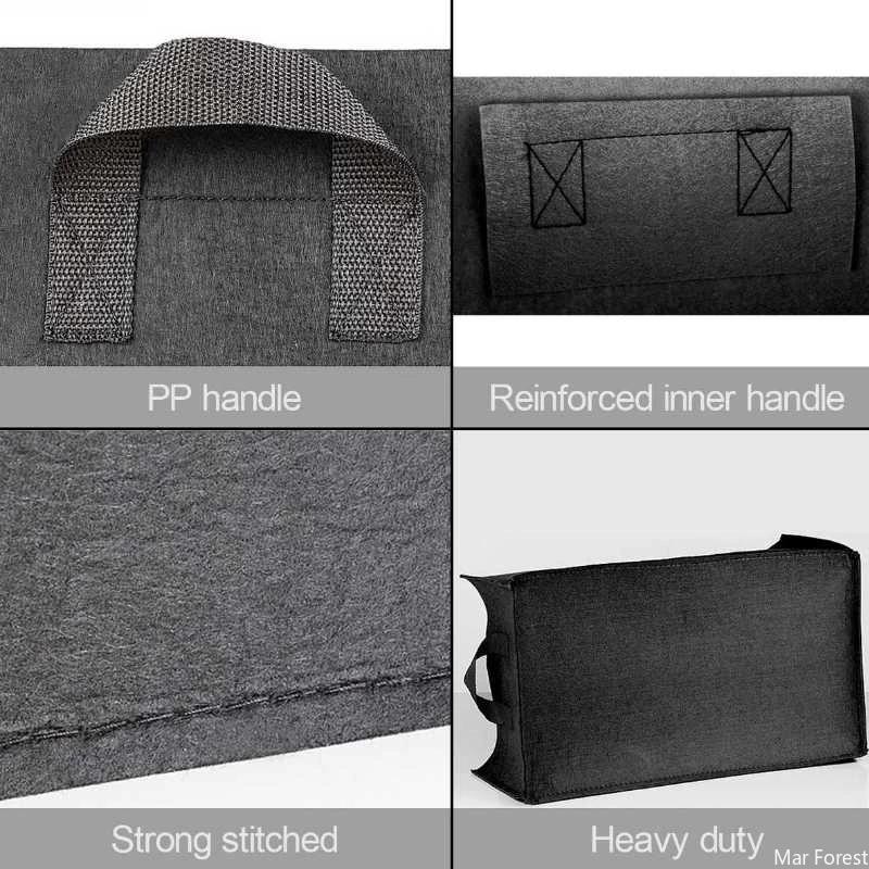Felt Grow Bag Garden Raised Planting Bed Rectangle Plant Nursery Pot Portable Flower Vegetable Tomato Potato Planters Container