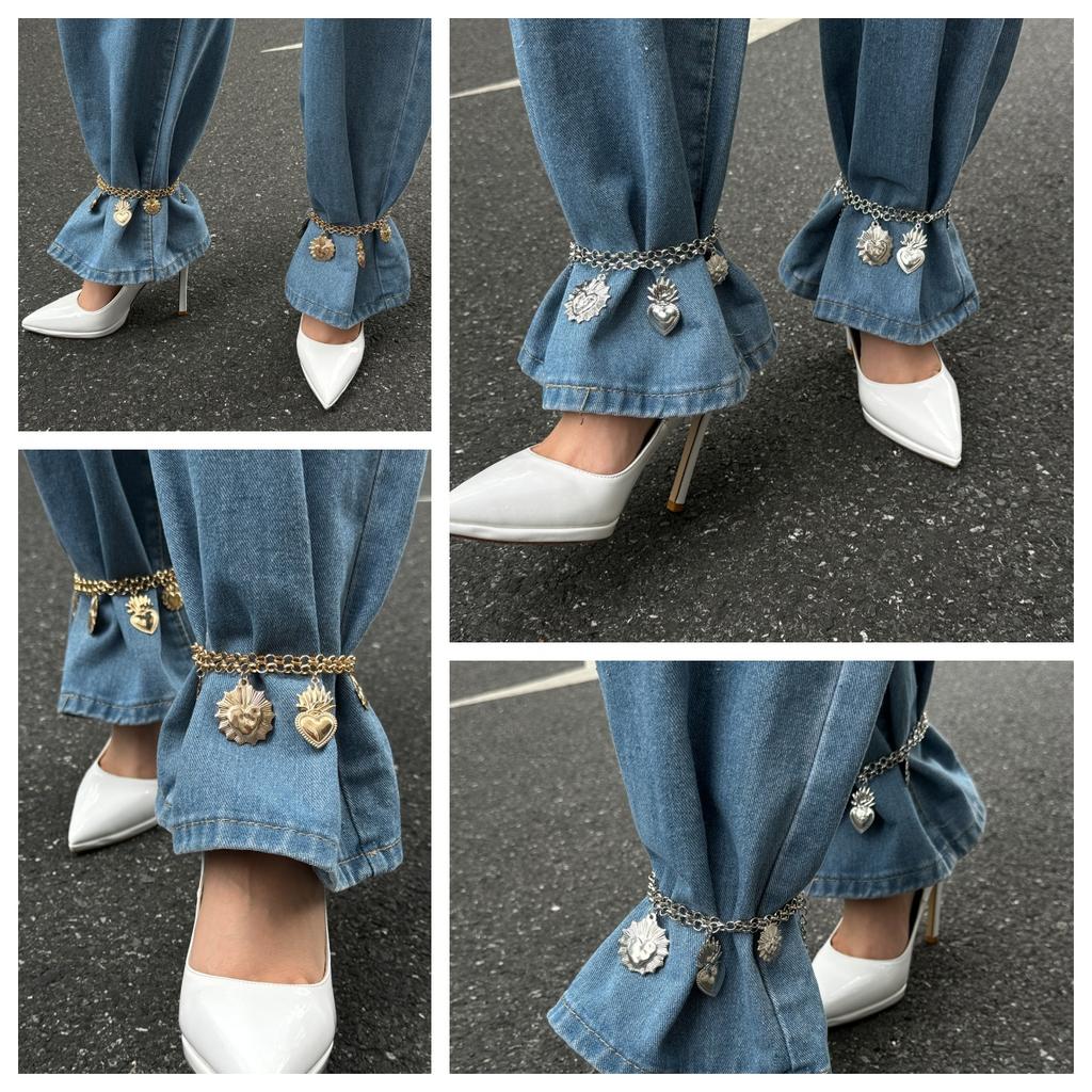 Personalized Metal Imitation Pearl Heart Chain  Foot Ankle Beach Party Jewelry For Women Girl Foot Bracelet Anklet Gifts