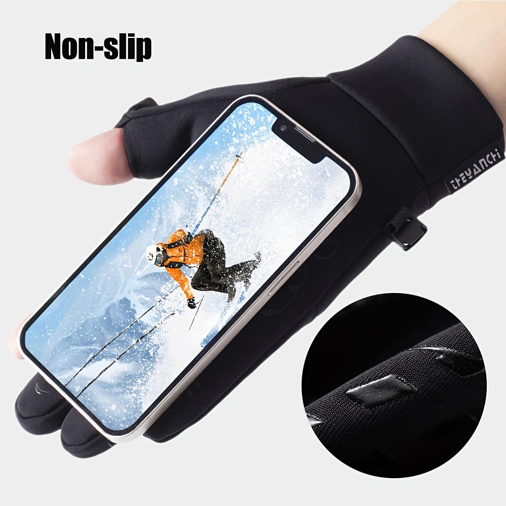 Winter Warm Gloves for Outdoor Sports, Windproof And Cold-Resistant Gloves for Men Cycling, Fishing, And Running, with Flip-Top Fingers