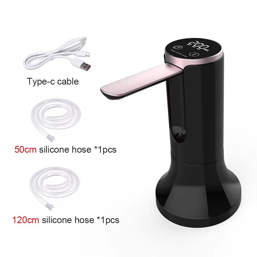 

Electric Water Gallon Bottle Pump Automatic Water Dispenser Pump 19 Liters Foldable Desktop Water Bottle Pump USB Rechargeable чёрный
