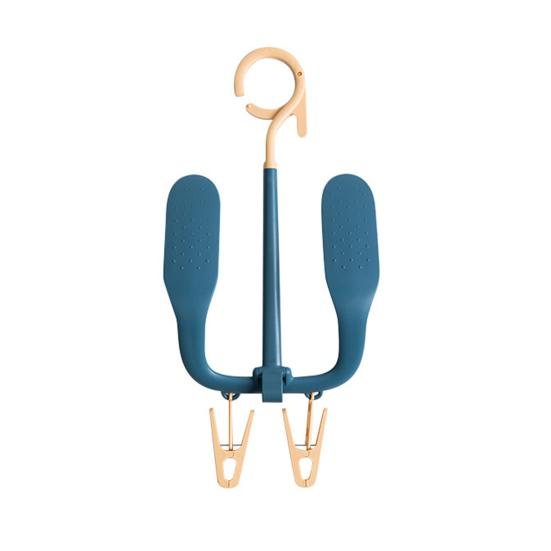 Rotating Double Hooks Windproof Anti-skid Household Shoe Drying Rack Hanger