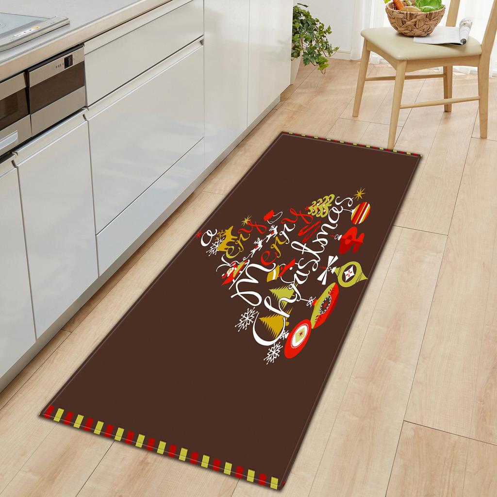 Christmas Kitchen Sand Carpet Doormat Long Floor Mat