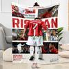 Ronaldo's Number Seven Jersey Blanket Soft & Cozy Suitable for Office Chair Sofa Picnics for All Occasions Digital Print