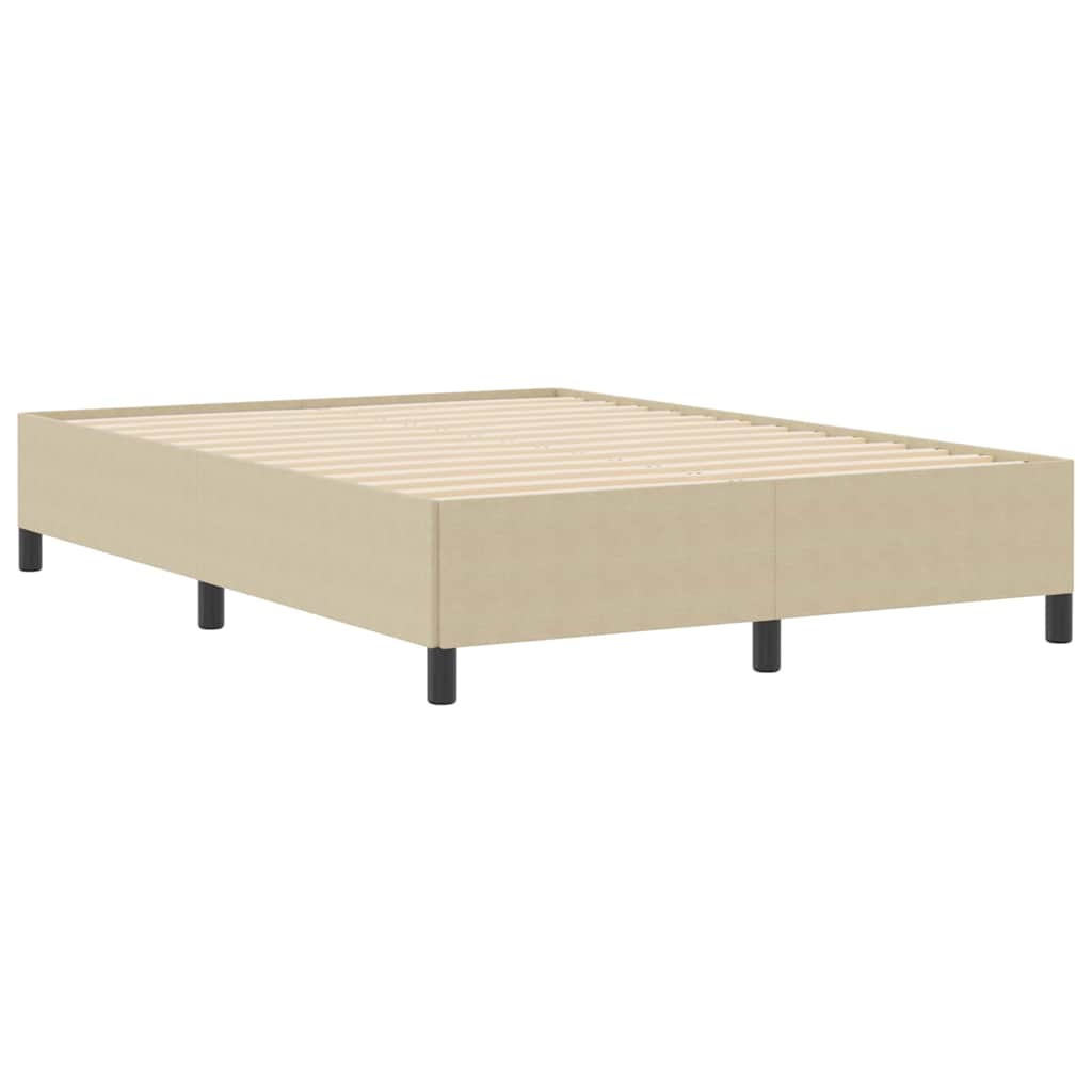 Box Spring Bed Gray Green 160 x 200 cm Cord Fabric