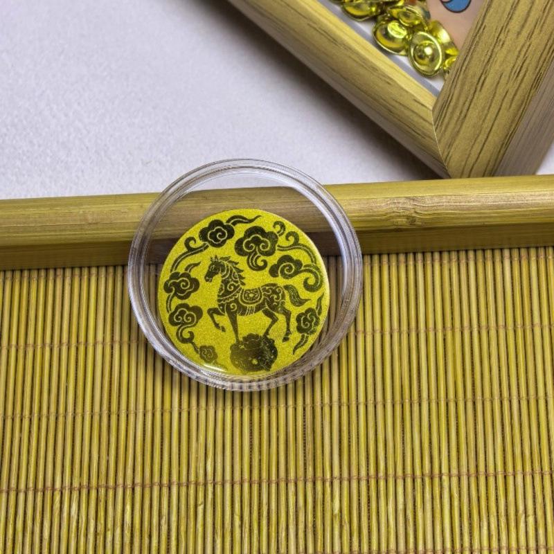 Adesivo per Telefono Cartoon con Foglia d'Oro - Adesivo in Oro Puro 999, 2 mg d'Oro, Regalo Perfetto per gli Amici.