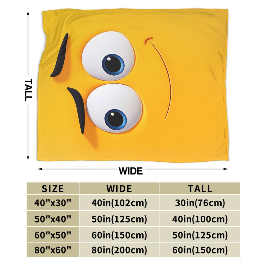Happy Face Funny Meme Blanket Quality Warm Cozy Throw Blanket Winter Camping Sofa Home Novelty Bedspread