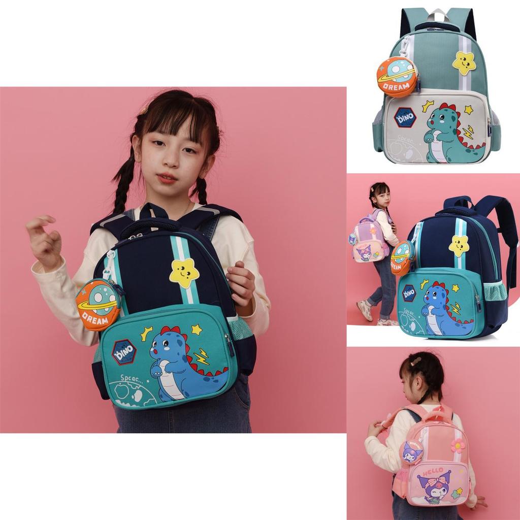 Cute Dinosaur Pattern Backpack For Children Breathable Oxford Cloth Bag For Kindergarten