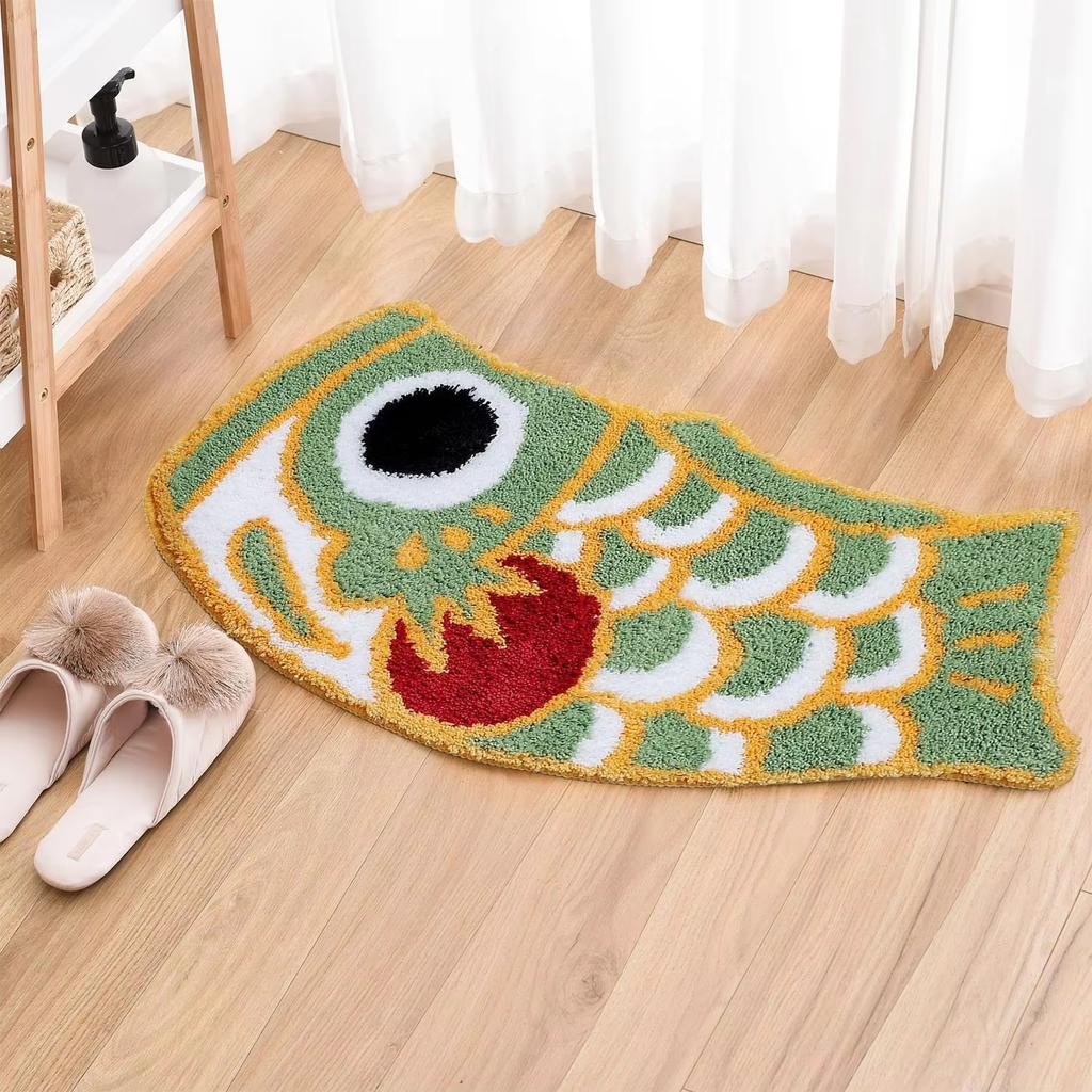 Auspicious Carp Carpet Special Creative Floor Mat Doormat Good Luck Carpet Living Room Carpet Rug For Bedroom Home Decora