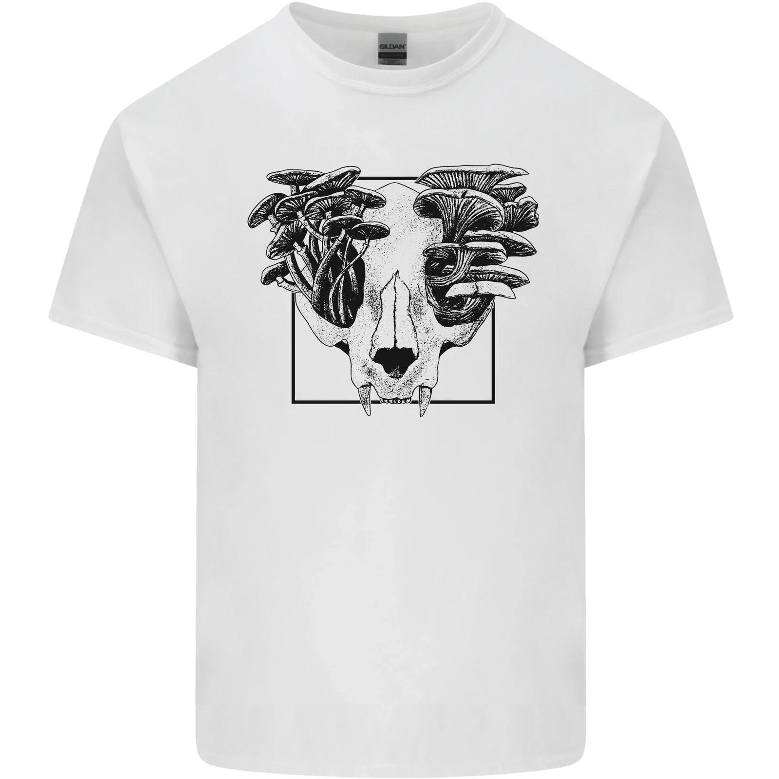 Mushroom Alien Skull Kids T-Shirt Childrens XL