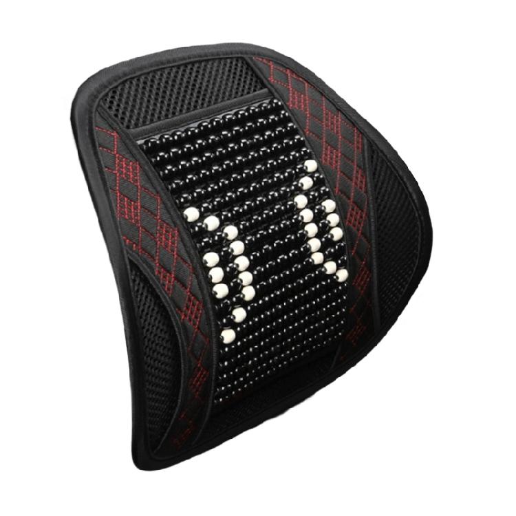 Cooling Seat Pad Back Cushion Car Accessory Ventilated Beaded Seat Cover Vehicle Chair Lumbar Back Brace Support Cushion