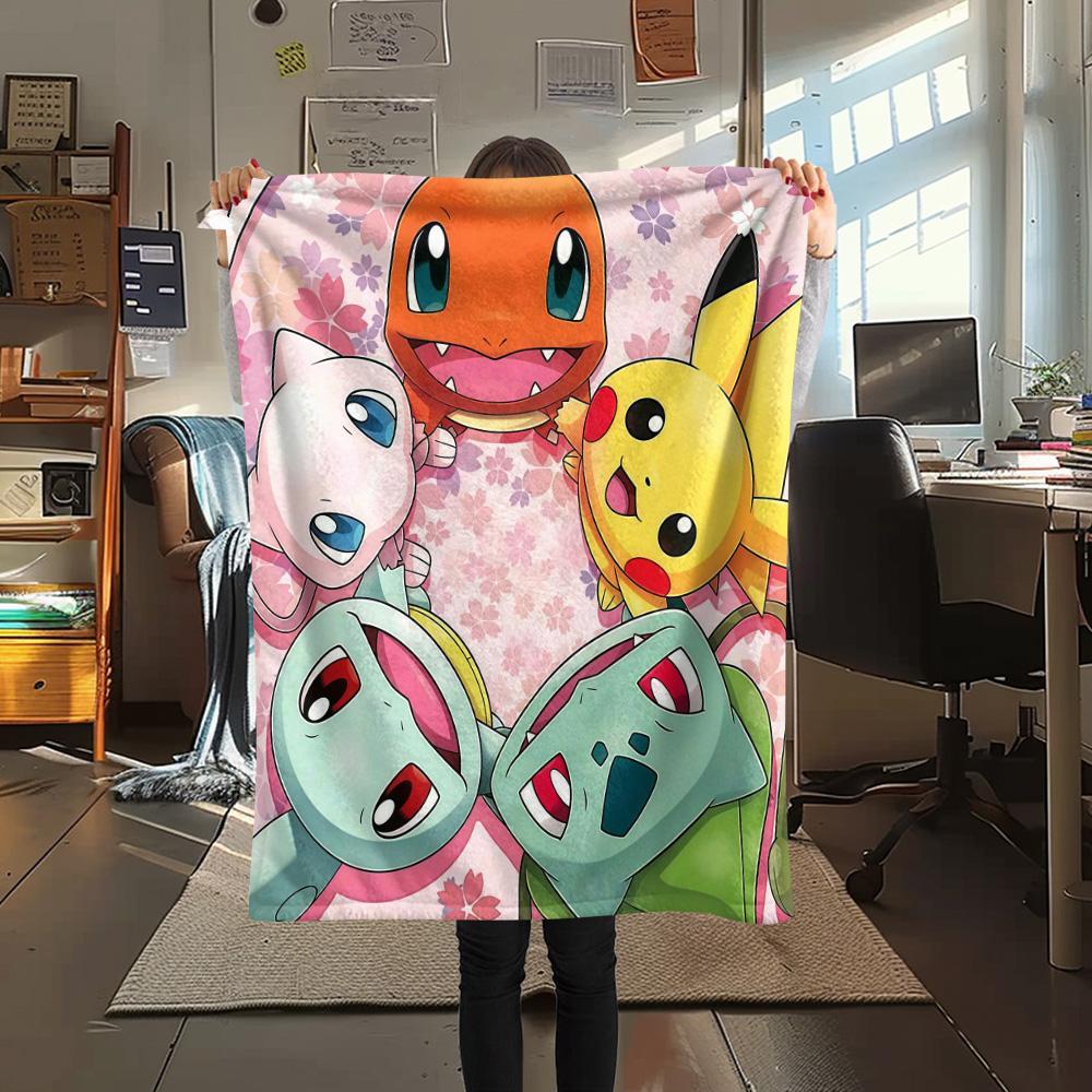 Pokémon2 Flannel Blanket, High quality Comfortable for All Seasons, Home Decor, Warmth and Comfort