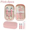 Modern Style 8 Pcs Manicure Foot Care Kit Including Nail Clippers and Trimming Tools with Portable Storage Box - Unisex Nail Set
