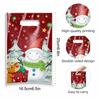 50 Stück Cartoon Weihnachtsmann Weihnachtsgeschenktüten Schneemuster Weihnachtsbedarf Weihnachtsbedarf
