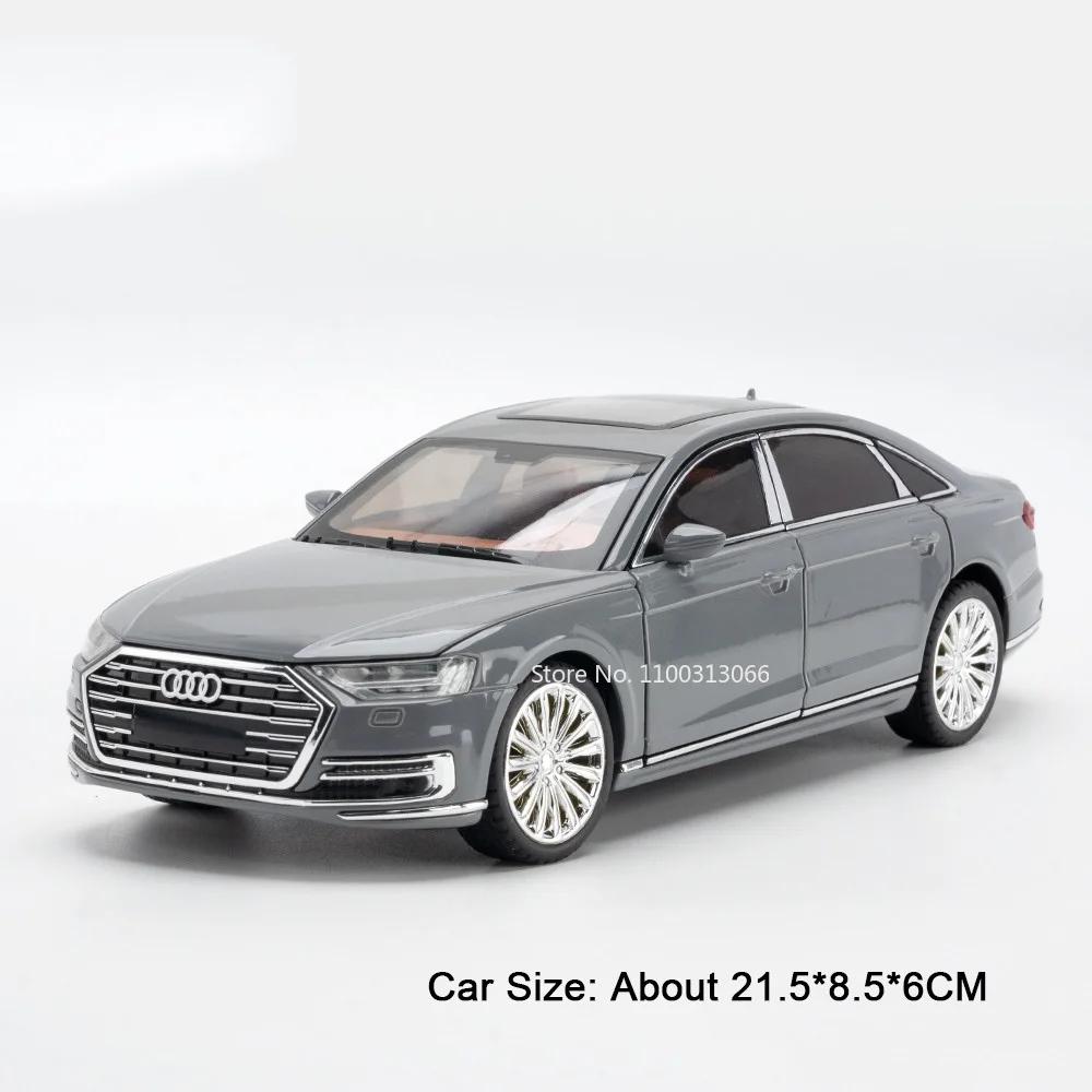 

1:Масштаб 1:24 A6L A8 Игрушечные машинки Металлические литые модели Резиновые шины с механизмом оттягивания Свет Музыка Миниатюрный автомобиль Подарки на День защиты детей