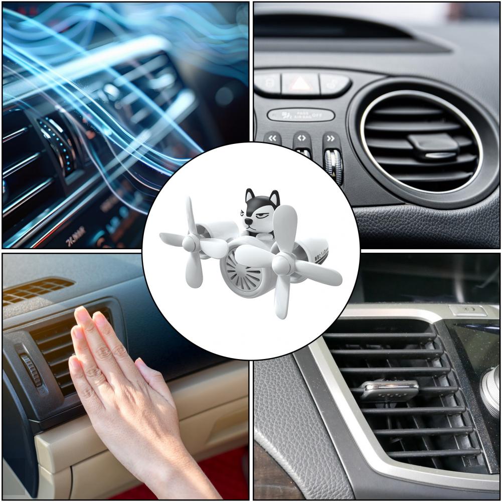 Portable Car Air Freshener Unique Dual Fan Design Portable Car Diffuser with Cartoon Shape Refreshing Air for Automotive
