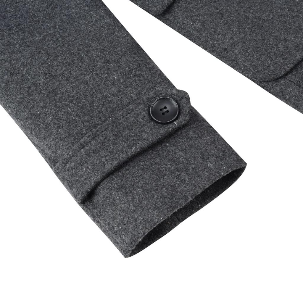 FOMANSH Long Duffle Coat with Hood and Cold Weather and Plus Sizes Men's Hat, Windproof, 2XL