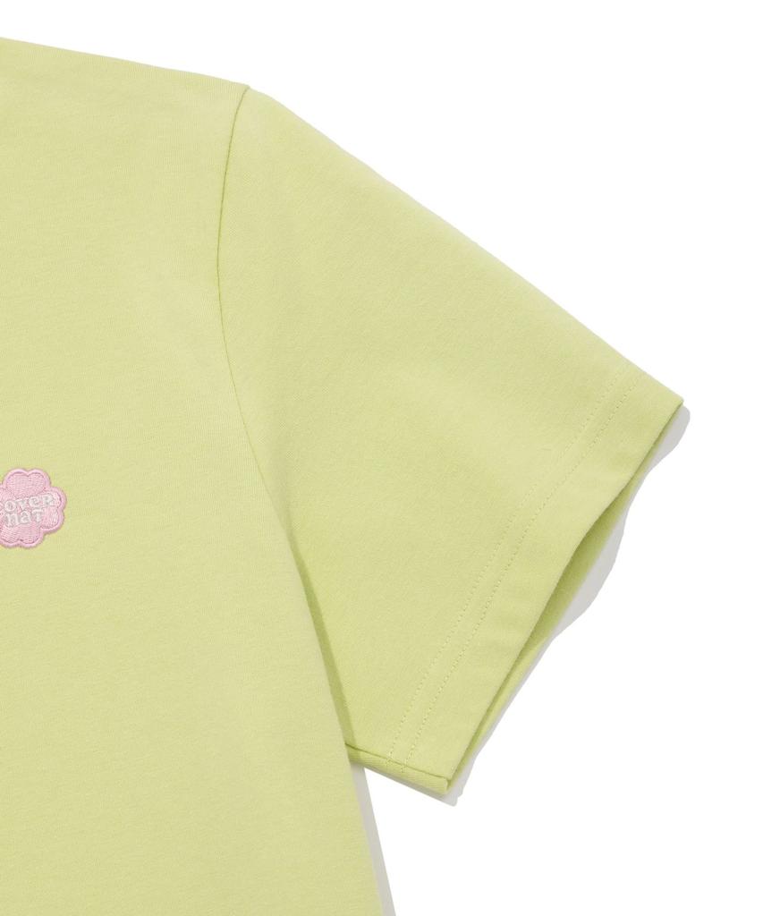 COVERNAT WOMAN Small Clover Heart T-Shirt Lime