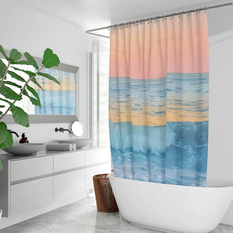 Sunset On the Beach Shower Curtain W90xH180cm
