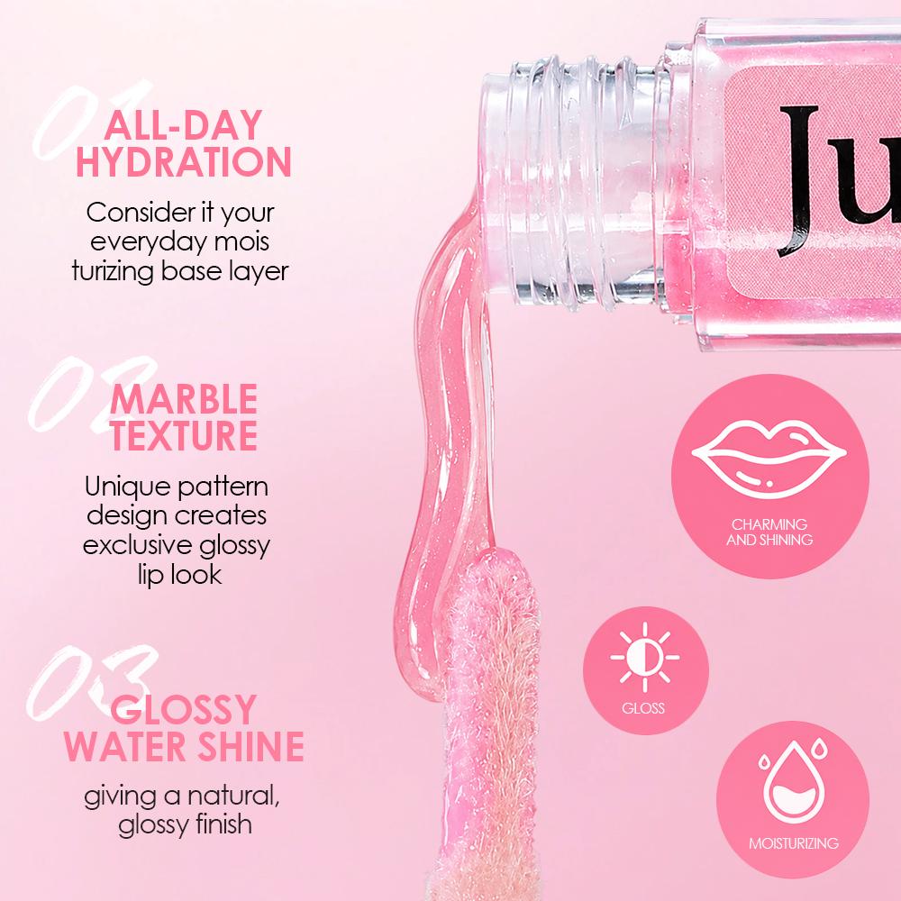 Julystar Cute Bunny Lip Gloss High Shine Water Mirror Lip Glaze Hydrating Long Lasting Glossy Lip Tint Moisturizing Liquid Lipstick Makeup