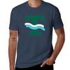 T-shirt Vintage Casual Traspirante a Maniche Corte con Logo Onda Verde Tulane University