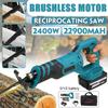 2400W Akku-Säbelsäge Bürstenlose Elektrosäge mit Akku Metall Holz Schneidwerkzeug