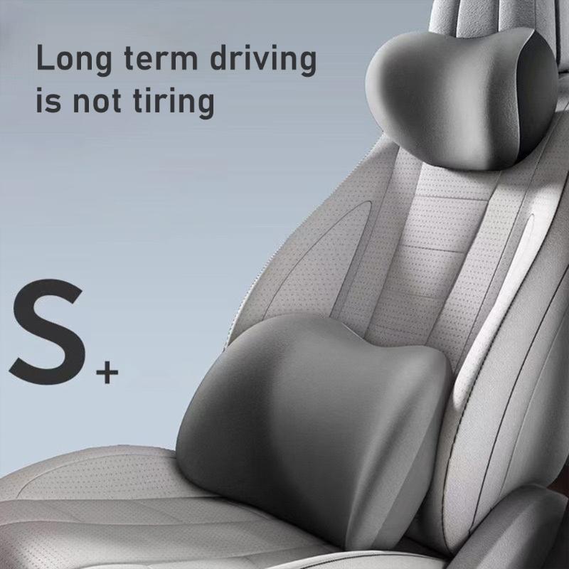 Double  Supporting Lumbar Neck Pillow with Breathable Fabric Designs Adjustable Posture Correcting for Drivers Office worker